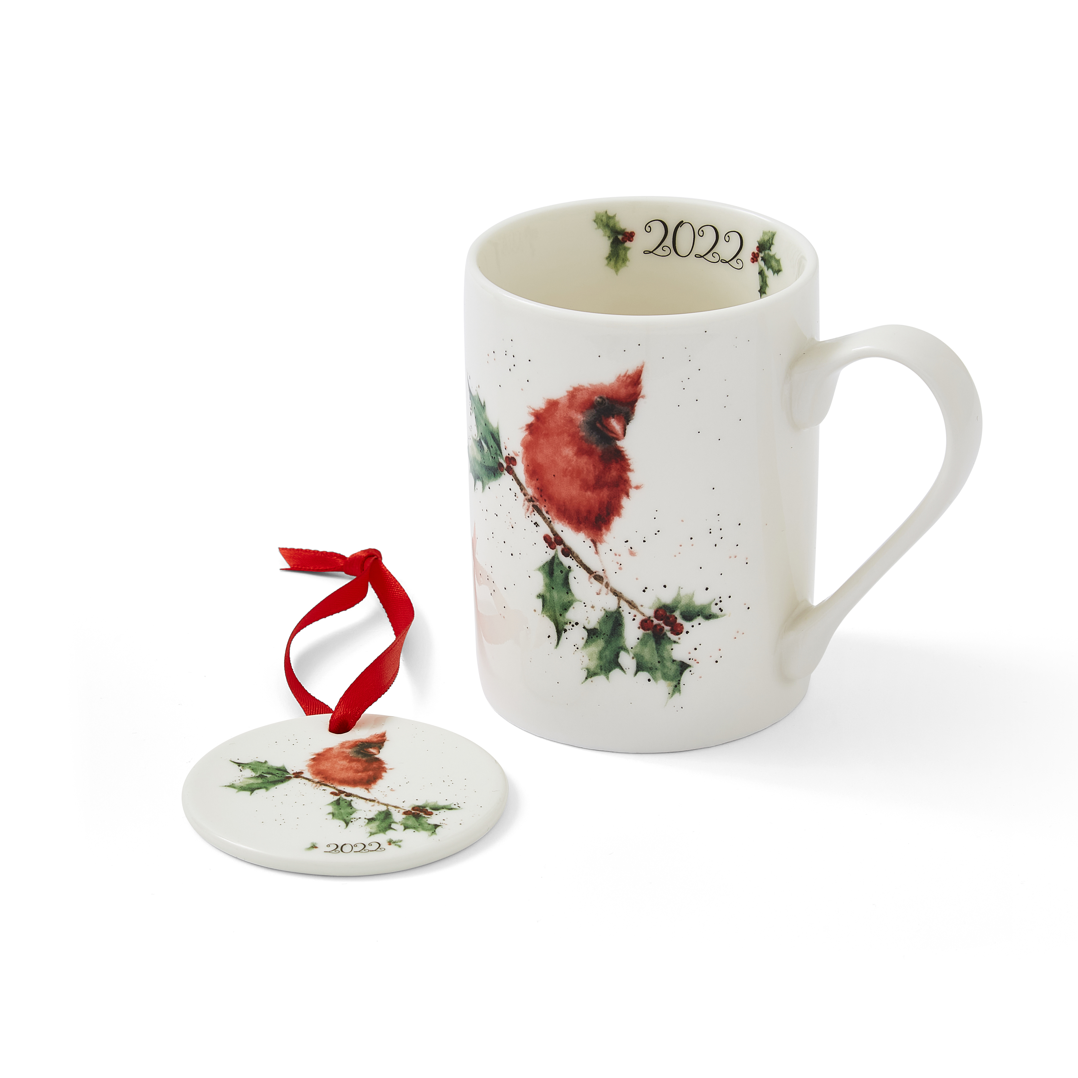 Wrendale Designs 2022 Annual Mug & Ornament Set, Cardinal image number null